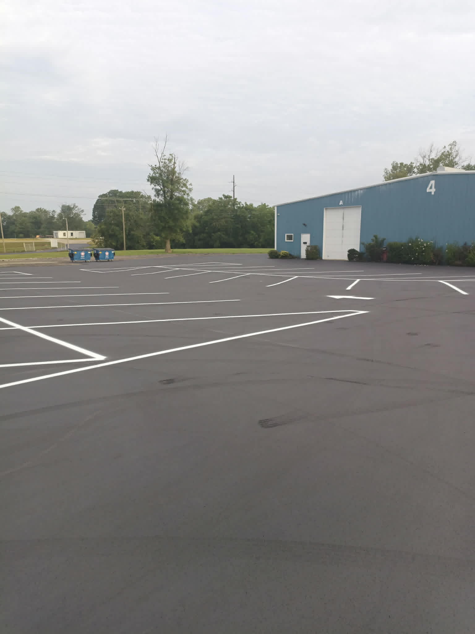 Commercial parking lot striping