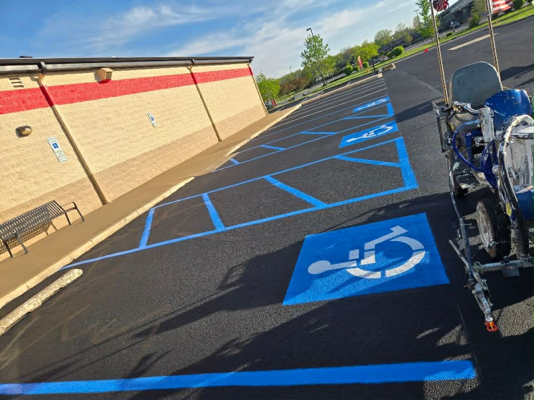 ADA parking lot striping
